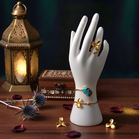 🆕️Stunning Turkish Exclusive Artisanal Luxury Adjustable Fine Jewelry Set 🫶 - Picture 3 of 11